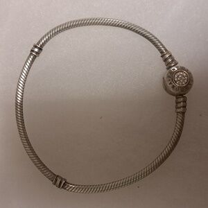 Pandora Crown Silver tone Bracelet 8"